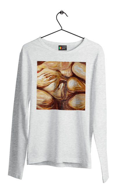 Чоловічий лонгслів з принтом "Груповий секс". Груповий, картина, секс. 2070702