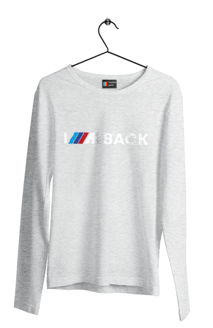 Men`s longsleeve with prints I am back white BMW. Bmw, m series. 2070702