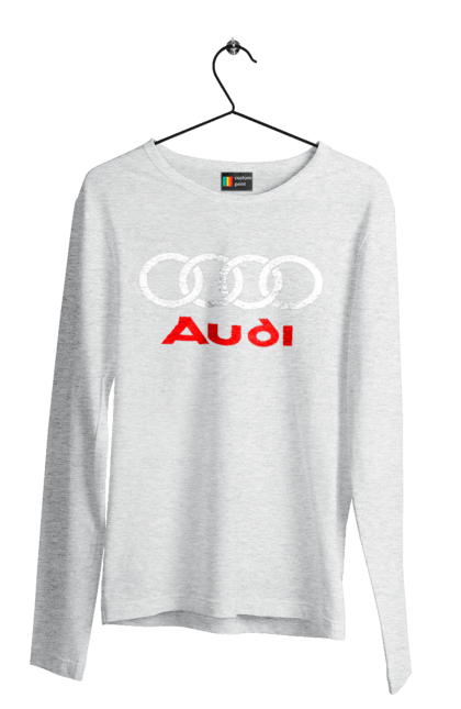Men`s longsleeve with prints Audi Logotype. Audi, cars. 2070702
