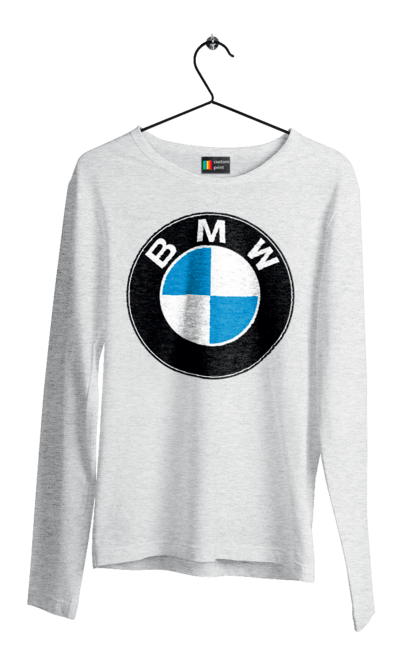 Мужской лонгслив с принтом Bmw Logo. Бмв, машины. 2070702