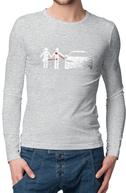 Мужской лонгслив с принтом Отношения БМВ. Бмв, машины, юмор. 2070702