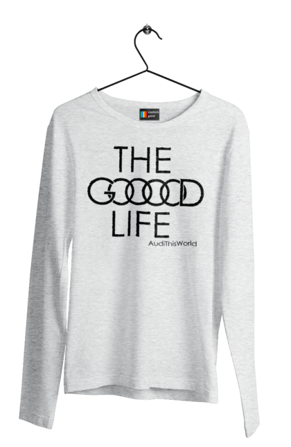 Men`s longsleeve with prints Audi. Good life. Audi, cars. 2070702