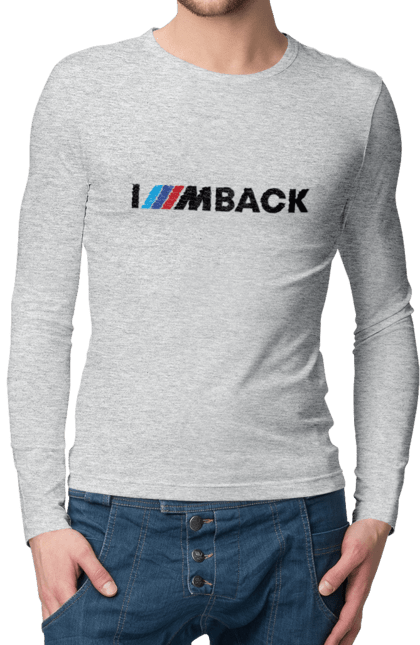 Men`s longsleeve with prints I am back black BMW. Bmw, m series. 2070702