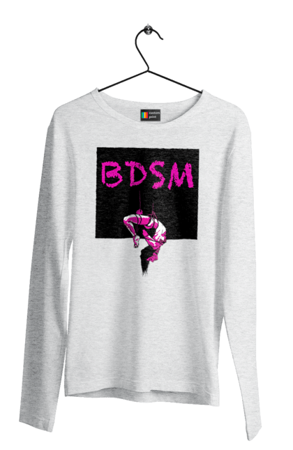 Чоловічий лонгслів з принтом "15". Бдсм, подвешивание. 2070702