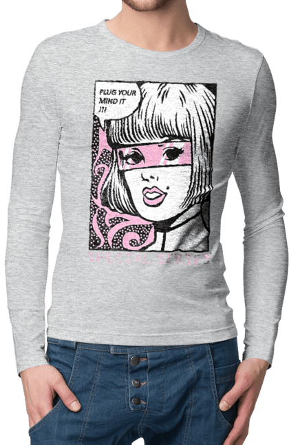 Чоловічий лонгслів з принтом "Попарт". Попарт. 2070702