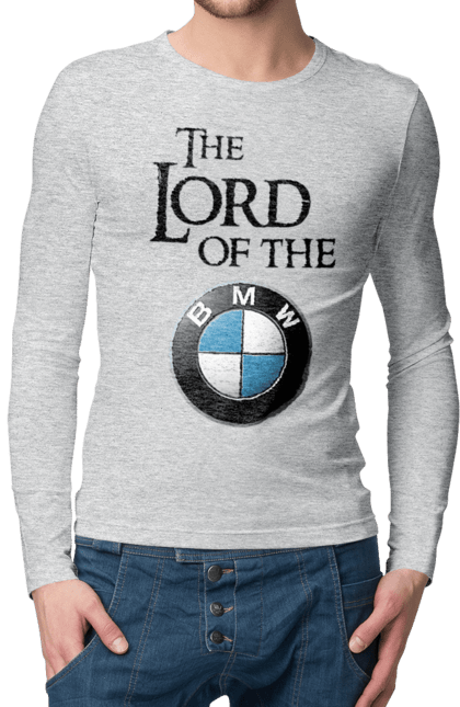 Мужской лонгслив с принтом The lord of the BMW black. Бмв, игра престолов. 2070702