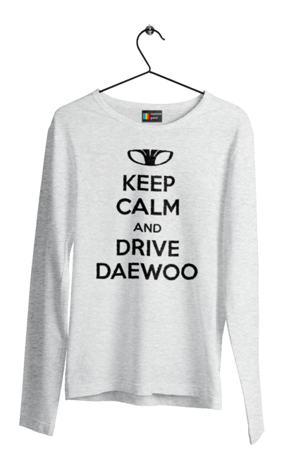 Men`s longsleeve with prints Keep Calm and Drive Daewoo. Daewoo, deo, lanos. 2070702