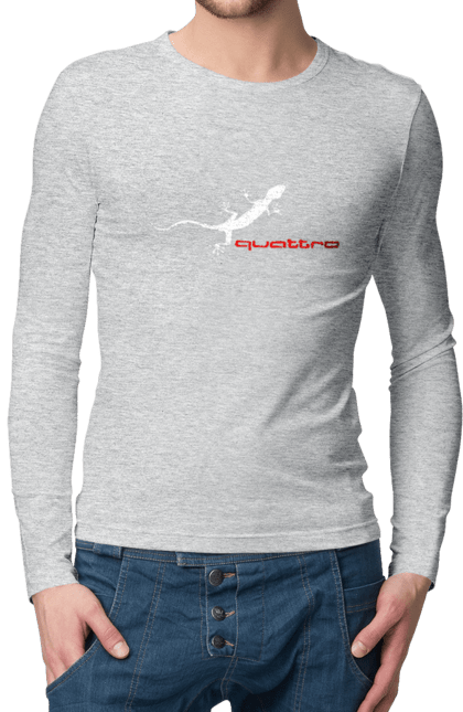 Men`s longsleeve with prints Audi Quattro. Audi, cars. 2070702