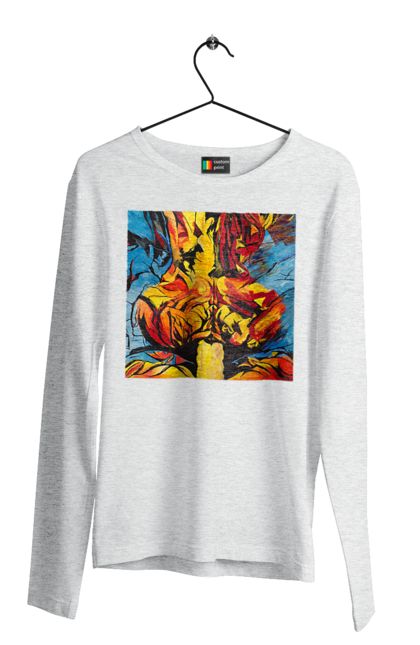 Чоловічий лонгслів з принтом "Секс ззаду". Ззаду, картина, секс. 2070702