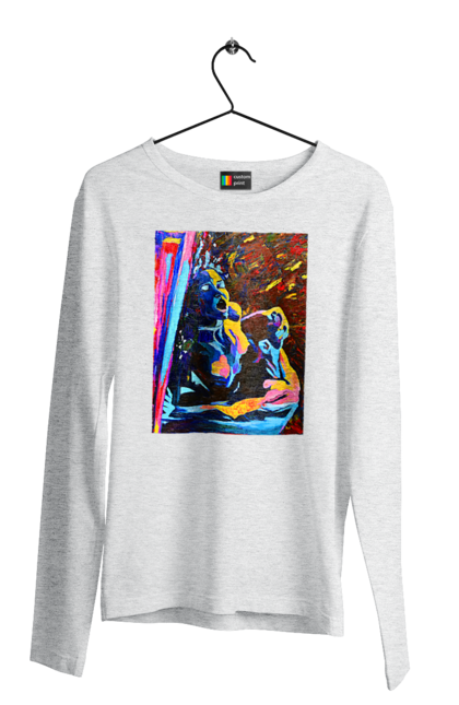 Чоловічий лонгслів з принтом "Пристрасть". Картина, секс. 2070702