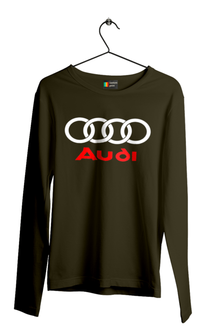Men`s longsleeve with prints Audi Logotype. Audi, cars. 2070702