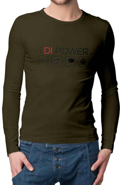 Men`s longsleeve with prints TDI Power Audi. Audi, cars. 2070702
