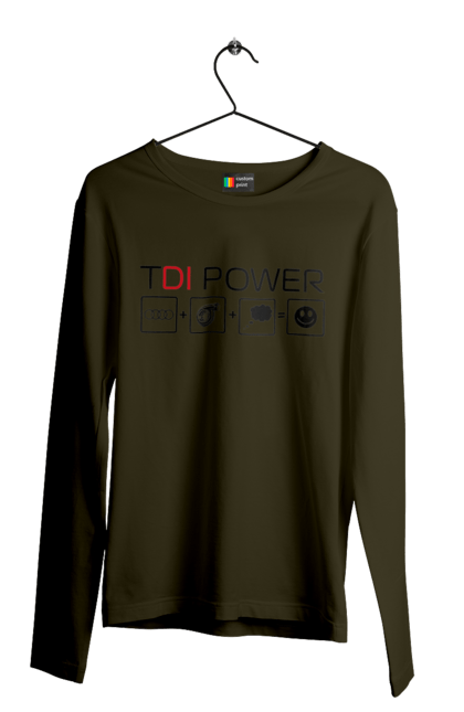 Men`s longsleeve with prints TDI Power Audi. Audi, cars. 2070702