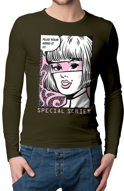 Чоловічий лонгслів з принтом "Попарт". Попарт. 2070702