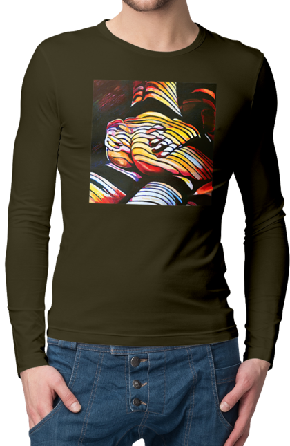 Men`s longsleeve with prints Sex on top is. Picture, sex. 2070702