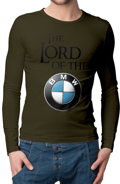 Мужской лонгслив с принтом The lord of the BMW black. Бмв, игра престолов. 2070702