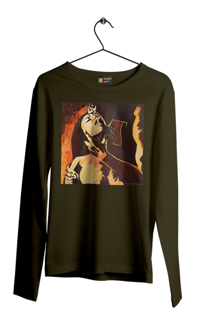 Men`s longsleeve with prints Passionate woman. Picture, sex, woman. 2070702