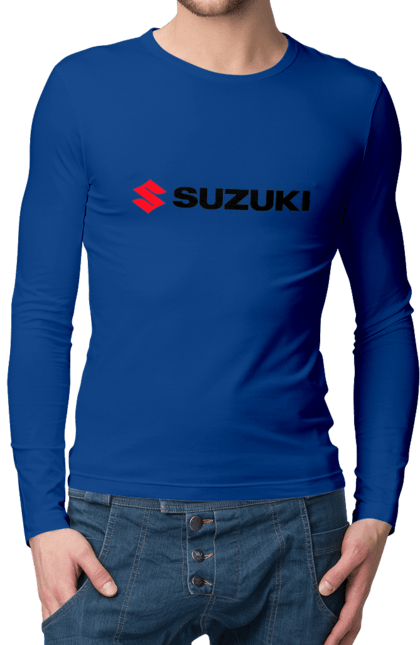 Men`s longsleeve with prints Suzuki logo. Auto, logo, machine, suzuki. 2070702