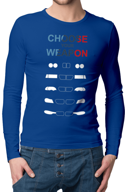 Men`s longsleeve with prints Bmw Weapon Wh. Auto, bmw, machine, nostrils. 2070702