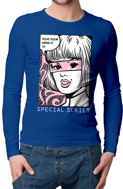 Чоловічий лонгслів з принтом "Попарт". Попарт. 2070702