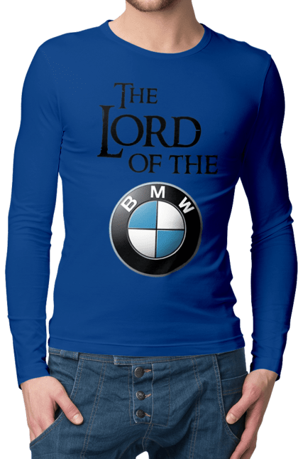 Мужской лонгслив с принтом The lord of the BMW black. Бмв, игра престолов. 2070702