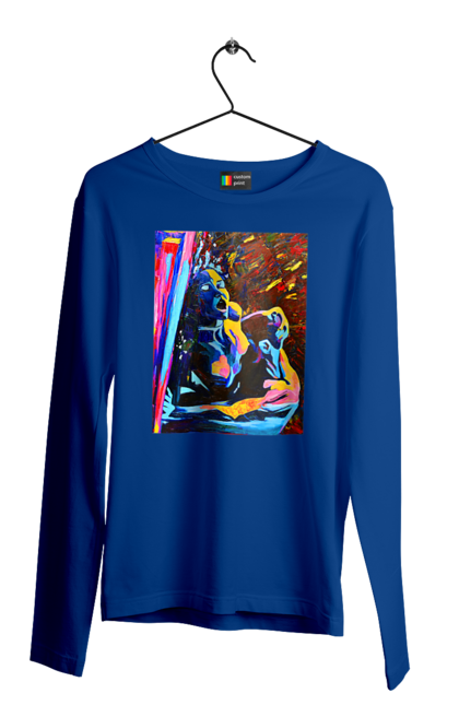 Чоловічий лонгслів з принтом "Пристрасть". Картина, секс. 2070702