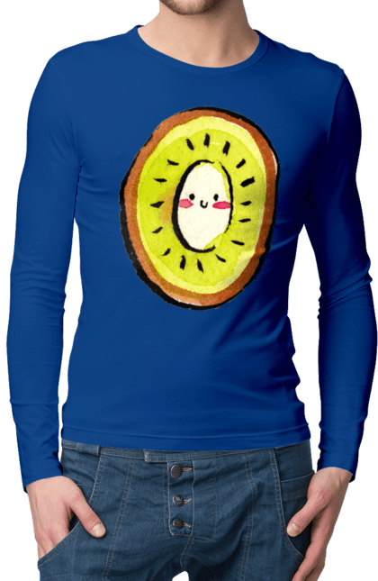 Чоловічий лонгслів з принтом "Любий киви". Киви, любий. 2070702