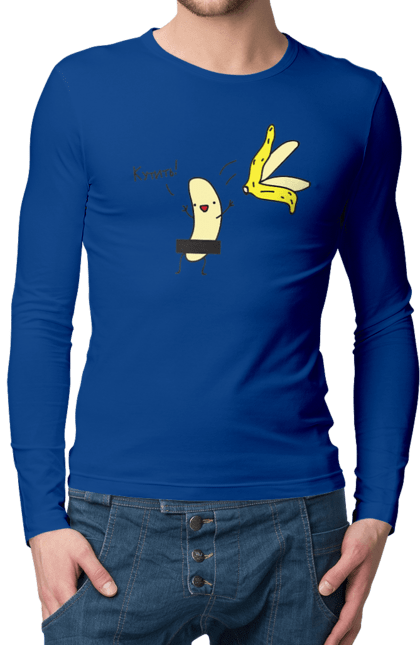 Men`s longsleeve with prints To booze. Banana, humour, on a party, to booze. 2070702