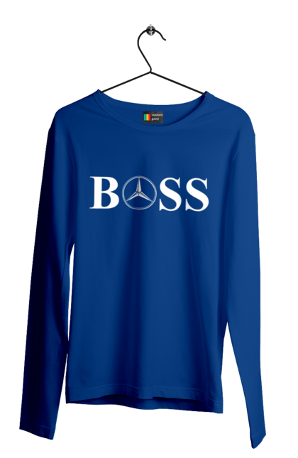 Men`s longsleeve with prints the boss of mercedes. Boss, cars, mercedes. 2070702