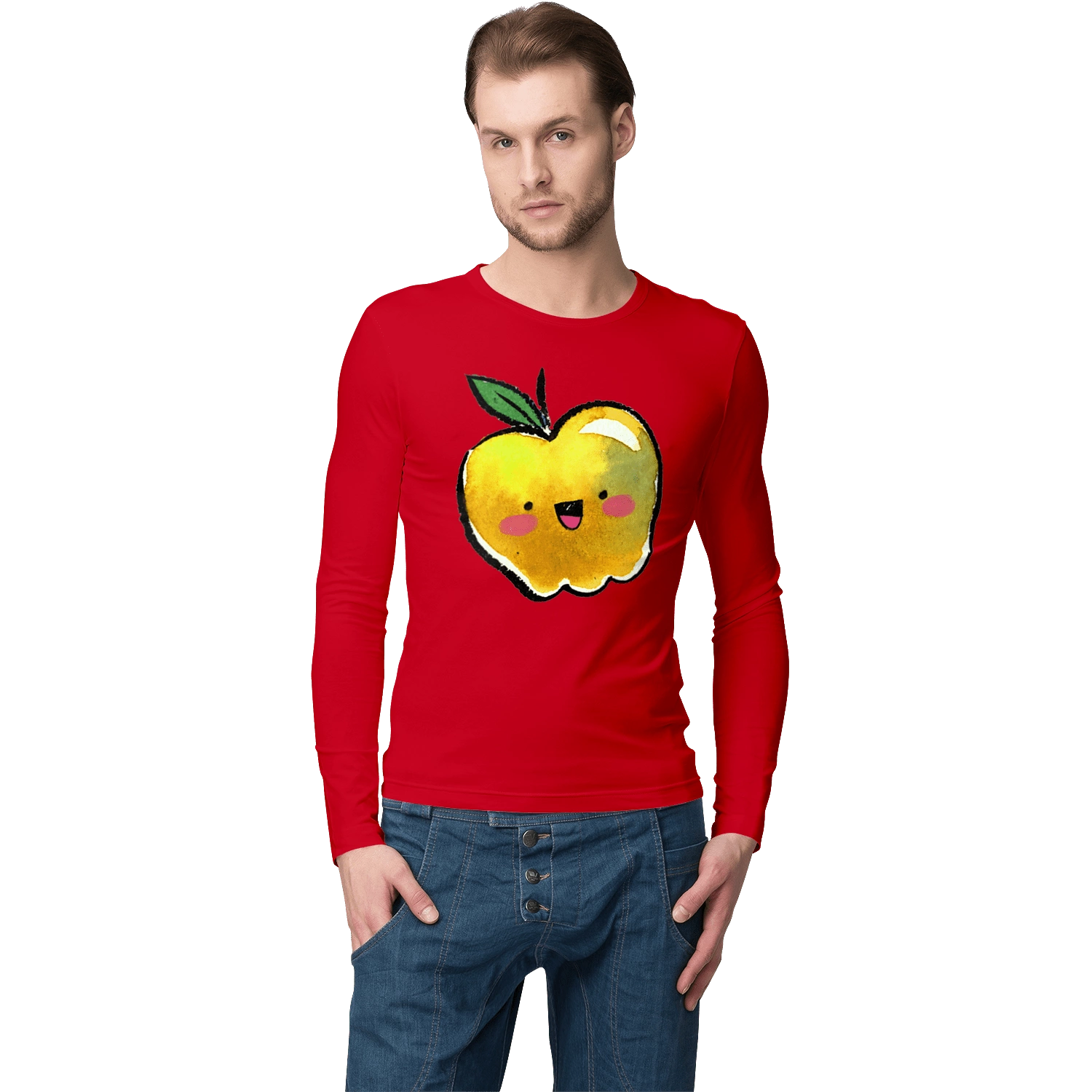 Милое желтое яблоко