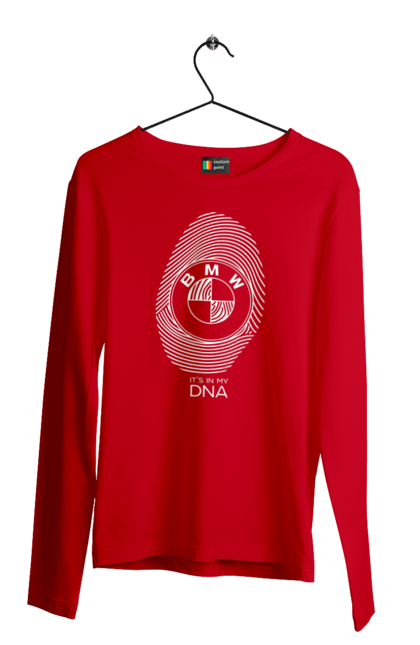 Мужской лонгслив с принтом БМВ отпечаток. Бмв, машины, отпечаток. 2070702