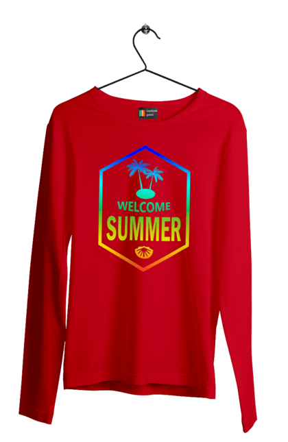 Men`s longsleeve with prints Hi summer 1. Gradient, hi, summer. 2070702