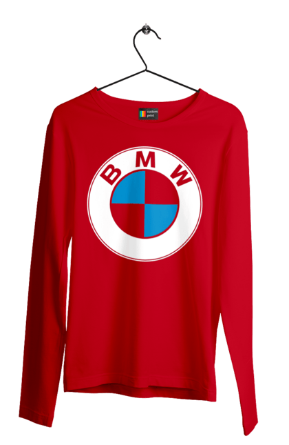 Мужской лонгслив с принтом Bmw Logo. Бмв, машины. 2070702