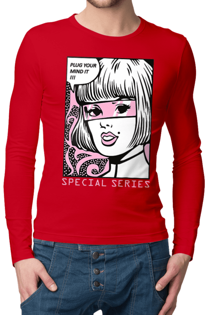 Чоловічий лонгслів з принтом "Попарт". Попарт. 2070702