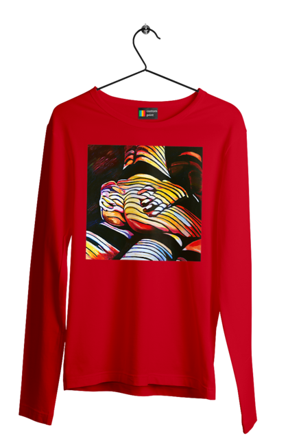 Чоловічий лонгслів з принтом "Секс зверху". Картина, секс. 2070702