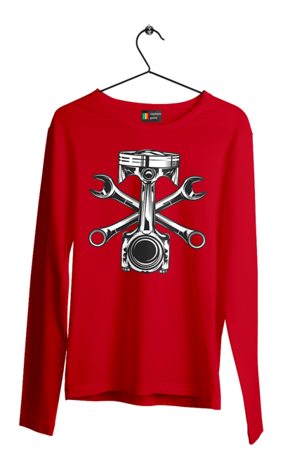 Men`s longsleeve with prints Moto parts. Moto, retro, spare parts, vintage. 2070702
