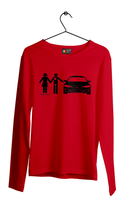 Чоловічий лонгслів з принтом "відносини БМВ". Бмв, машини, юмор. 2070702