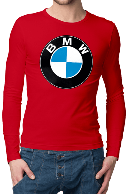 Чоловічий лонгслів з принтом "Bmw Logo". Бмв, машини. 2070702