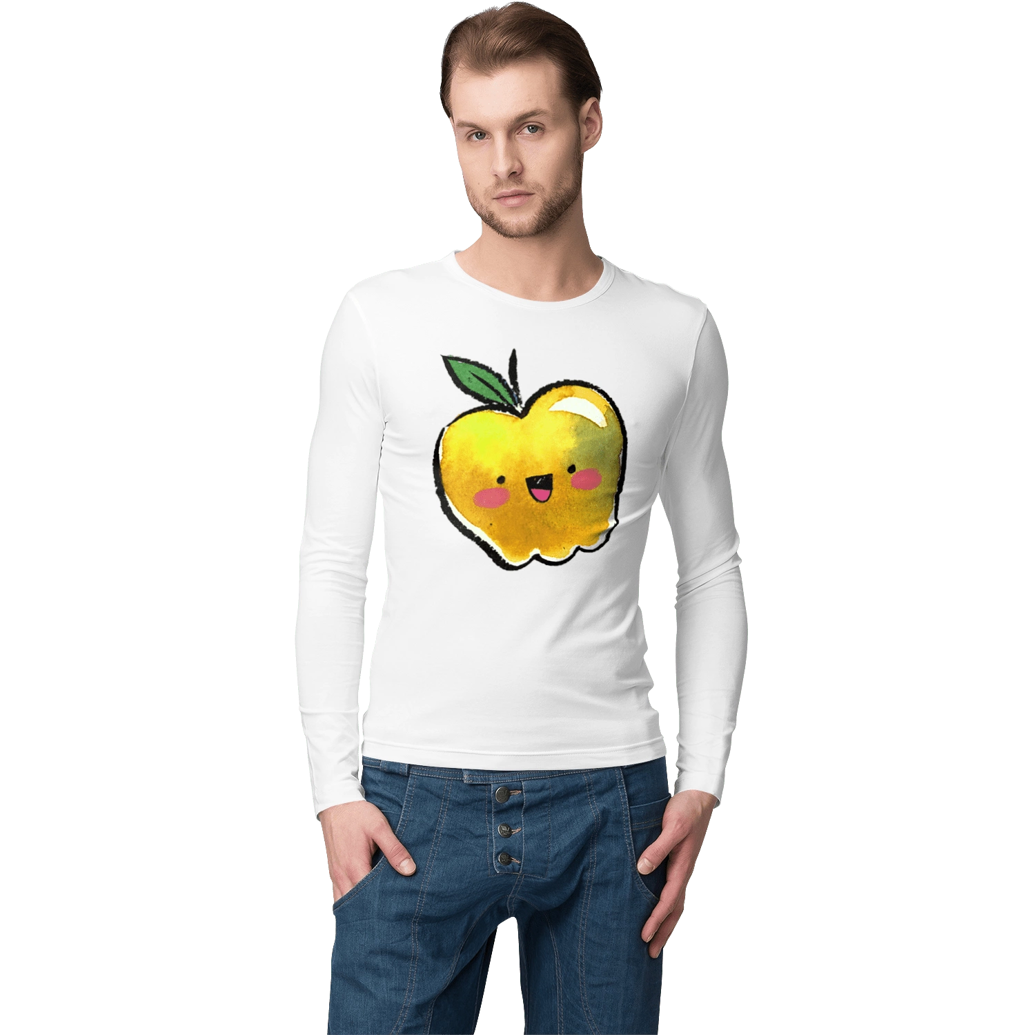 Cute yellow apple