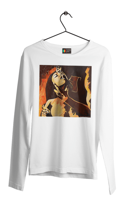 Чоловічий лонгслів з принтом "Страсна жінка". Жінка, картина, секс. 2070702