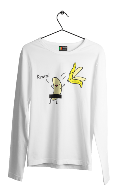 Men`s longsleeve with prints To booze. Banana, humour, on a party, to booze. 2070702