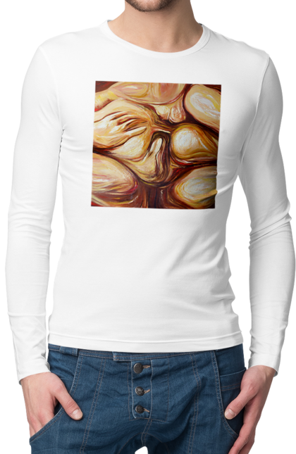 Чоловічий лонгслів з принтом "Груповий секс". Груповий, картина, секс. 2070702