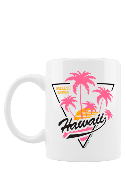 Чашка з принтом "Гаваї". Гаваї, пальми, сонце. 2070702