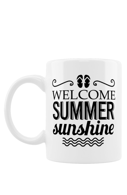 Чашка з принтом "Привіт літні заходи". Вьетнамки, літо, сонце. 2070702