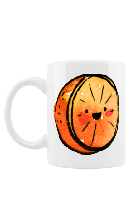 Чашка з принтом "Милий апельсин". Апельсин, літо, любий, смайлик. 2070702