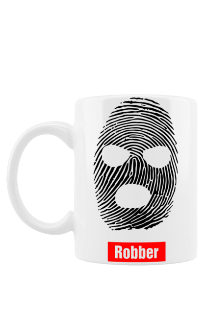 Чашка з принтом "Відбиток Робер". Балаклава, відбиток, обличчя. 2070702