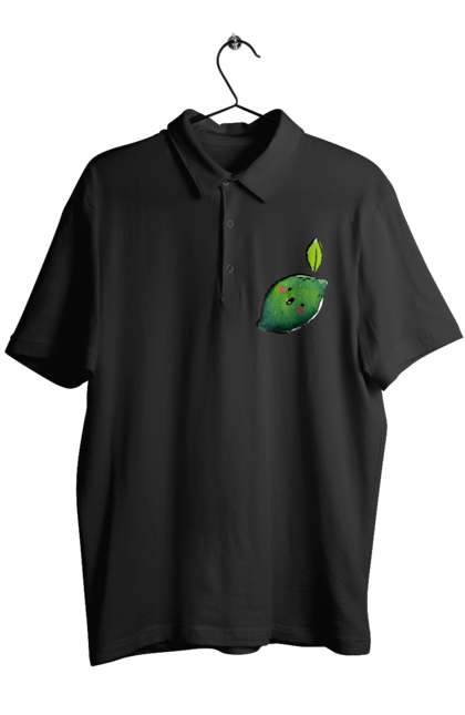 Поло чоловіче з принтом "Любий лайм". Лайм, літо, любий, посмішка. 2070702