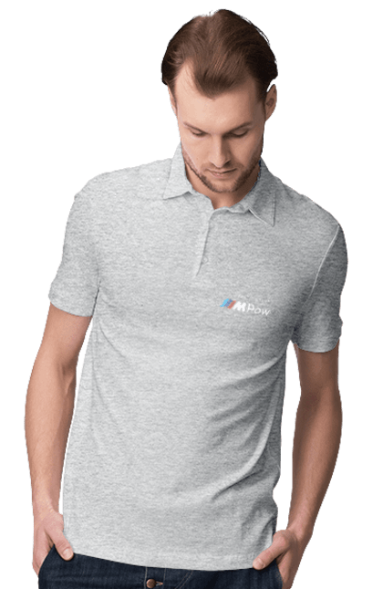 Men`s polo with prints M power white BMW. Bmw, m series. 2070702