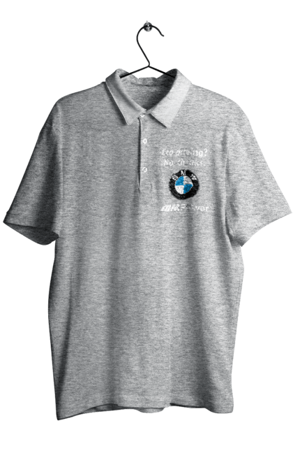 Men`s polo with prints Mpower3 Wh. Bmw, cars, electric truck. 2070702