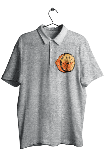 Men`s polo with prints Cute orange. Expensive, orange, smiley, summer. 2070702